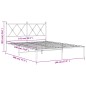 vidaXL Bettgestell mit Kopfteil Metall Schwarz 140x190 cm vidaXL Bettgestell mit Kopfteil Metall Schwarz 140x190 cm