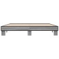 vidaXL Bettgestell Grau Sonoma 160x200 cm Holzwerkstoff und Metall