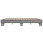 vidaXL Bettgestell Grau Sonoma 160x200 cm Holzwerkstoff und Metall