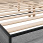 vidaXL Bettgestell Grau Sonoma 160x200 cm Holzwerkstoff und Metall