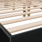 vidaXL Bettgestell Schwarz 150x200 cm Holzwerkstoff und Metall vidaXL Bettgestell Schwarz 150x200 cm Holzwerkstoff und Metall
