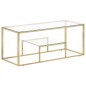 vidaXL Couchtisch Golden Edelstahl und Hartglas vidaXL Couchtisch Golden Edelstahl und Hartglas
