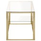 vidaXL Couchtisch Golden Edelstahl und Hartglas vidaXL Couchtisch Golden Edelstahl und Hartglas