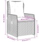 vidaXL 5-tlg. Garten-Essgruppe mit Kissen Grau Poly Rattan vidaXL 5-tlg. Garten-Essgruppe mit Kissen Grau Poly Rattan