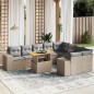 vidaXL 10-tlg. Garten-Sofagarnitur mit Kissen Beige Poly Rattan vidaXL 10-tlg. Garten-Sofagarnitur mit Kissen Beige Poly Rattan