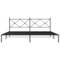vidaXL Bettgestell mit Kopfteil Metall Schwarz 200x200 cm vidaXL Bettgestell mit Kopfteil Metall Schwarz 200x200 cm