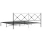vidaXL Bettgestell mit Kopfteil Metall Schwarz 200x200 cm vidaXL Bettgestell mit Kopfteil Metall Schwarz 200x200 cm
