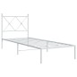 vidaXL Bettgestell mit Kopfteil Metall Weiß 80x200 cm vidaXL Bettgestell mit Kopfteil Metall Weiß 80x200 cm