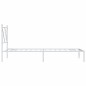 vidaXL Bettgestell mit Kopfteil Metall Weiß 80x200 cm vidaXL Bettgestell mit Kopfteil Metall Weiß 80x200 cm