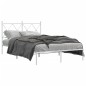 vidaXL Bettgestell mit Kopfteil Metall Weiß 120x200 cm vidaXL Bettgestell mit Kopfteil Metall Weiß 120x200 cm