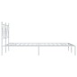 vidaXL Bettgestell mit Kopfteil Metall Weiß 120x200 cm vidaXL Bettgestell mit Kopfteil Metall Weiß 120x200 cm