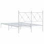 vidaXL Bettgestell mit Kopfteil Metall Weiß 120x200 cm vidaXL Bettgestell mit Kopfteil Metall Weiß 120x200 cm