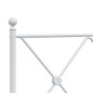 vidaXL Bettgestell mit Kopfteil Metall Weiß 160x200 cm vidaXL Bettgestell mit Kopfteil Metall Weiß 160x200 cm