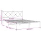 vidaXL Bettgestell mit Kopfteil Metall Weiß 160x200 cm vidaXL Bettgestell mit Kopfteil Metall Weiß 160x200 cm