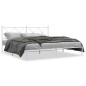 vidaXL Bettgestell mit Kopfteil Metall Weiß 183x213 cm vidaXL Bettgestell mit Kopfteil Metall Weiß 183x213 cm