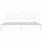 vidaXL Bettgestell mit Kopfteil Metall Weiß 183x213 cm vidaXL Bettgestell mit Kopfteil Metall Weiß 183x213 cm