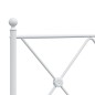 vidaXL Bettgestell mit Kopfteil Metall Weiß 183x213 cm vidaXL Bettgestell mit Kopfteil Metall Weiß 183x213 cm