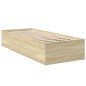 vidaXL Bettgestell ohne Matratze Sonoma-Eiche 75x190 cm Holzwerkstoff vidaXL Bettgestell ohne Matratze Sonoma-Eiche 75x190 cm Holzwerkstoff