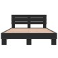 vidaXL Bettgestell Schwarz 135x190 cm Holzwerkstoff und Metall vidaXL Bettgestell Schwarz 135x190 cm Holzwerkstoff und Metall