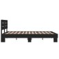vidaXL Bettgestell Schwarz 135x190 cm Holzwerkstoff und Metall vidaXL Bettgestell Schwarz 135x190 cm Holzwerkstoff und Metall