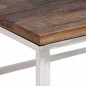 vidaXL Couchtisch Silbern Edelstahl und Massive Holzschwellen vidaXL Couchtisch Silbern Edelstahl und Massive Holzschwellen