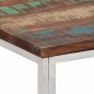 vidaXL Couchtisch Silbern Edelstahl und Altholz Massiv vidaXL Couchtisch Silbern Edelstahl und Altholz Massiv