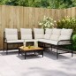 vidaXL 2-tlg. Garten-Sofagarnitur mit Auflagen Schwarz Poly Rattan vidaXL 2-tlg. Garten-Sofagarnitur mit Auflagen Schwarz Poly Rattan