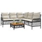 vidaXL 2-tlg. Garten-Sofagarnitur mit Auflagen Schwarz Poly Rattan vidaXL 2-tlg. Garten-Sofagarnitur mit Auflagen Schwarz Poly Rattan