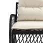vidaXL 2-tlg. Garten-Sofagarnitur mit Auflagen Schwarz Poly Rattan vidaXL 2-tlg. Garten-Sofagarnitur mit Auflagen Schwarz Poly Rattan
