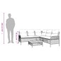 vidaXL 2-tlg. Garten-Sofagarnitur mit Auflagen Schwarz Poly Rattan vidaXL 2-tlg. Garten-Sofagarnitur mit Auflagen Schwarz Poly Rattan