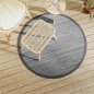 vidaXL Outdoor-Teppich Grau Ø120 cm PP vidaXL Outdoor-Teppich Grau Ø120 cm PP
