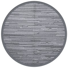 vidaXL Outdoor-Teppich Grau Ø120 cm PP