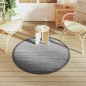 vidaXL Outdoor-Teppich Grau Ø120 cm PP vidaXL Outdoor-Teppich Grau Ø120 cm PP