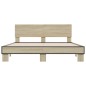 vidaXL Bettgestell Sonoma-Eiche 160x200 cm Holzwerkstoff und Metall vidaXL Bettgestell Sonoma-Eiche 160x200 cm Holzwerkstoff und Metall