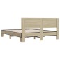 vidaXL Bettgestell Sonoma-Eiche 160x200 cm Holzwerkstoff und Metall vidaXL Bettgestell Sonoma-Eiche 160x200 cm Holzwerkstoff und Metall
