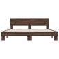 vidaXL Bettgestell Braun Eichen-Optik 200x200 cm Holzwerkstoff Metall vidaXL Bettgestell Braun Eichen-Optik 200x200 cm Holzwerkstoff Metall