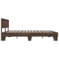vidaXL Bettgestell Braun Eichen-Optik 200x200 cm Holzwerkstoff Metall vidaXL Bettgestell Braun Eichen-Optik 200x200 cm Holzwerkstoff Metall
