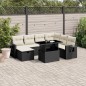 vidaXL 8-tlg. Garten-Sofagarnitur mit Kissen Schwarz Poly Rattan vidaXL 8-tlg. Garten-Sofagarnitur mit Kissen Schwarz Poly Rattan