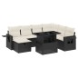 vidaXL 8-tlg. Garten-Sofagarnitur mit Kissen Schwarz Poly Rattan vidaXL 8-tlg. Garten-Sofagarnitur mit Kissen Schwarz Poly Rattan
