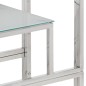 vidaXL Konsolentisch Silbern Edelstahl und Hartglas vidaXL Konsolentisch Silbern Edelstahl und Hartglas