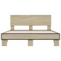 vidaXL Bettgestell Sonoma-Eiche 140x190 cm Holzwerkstoff und Metall vidaXL Bettgestell Sonoma-Eiche 140x190 cm Holzwerkstoff und Metall