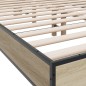 vidaXL Bettgestell Sonoma-Eiche 140x190 cm Holzwerkstoff und Metall vidaXL Bettgestell Sonoma-Eiche 140x190 cm Holzwerkstoff und Metall