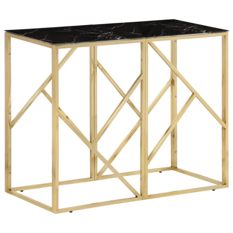 vidaXL Konsolentisch Golden Edelstahl und Hartglas vidaXL Konsolentisch Golden Edelstahl und Hartglas