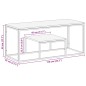 vidaXL Couchtisch Silbern Edelstahl und Altholz Massiv vidaXL Couchtisch Silbern Edelstahl und Altholz Massiv