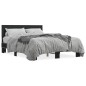 vidaXL Bettgestell Schwarz 135x190 cm Holzwerkstoff und Metall vidaXL Bettgestell Schwarz 135x190 cm Holzwerkstoff und Metall