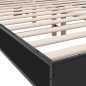 vidaXL Bettgestell Schwarz 135x190 cm Holzwerkstoff und Metall vidaXL Bettgestell Schwarz 135x190 cm Holzwerkstoff und Metall
