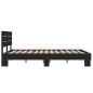vidaXL Bettgestell Schwarz 120x190 cm Holzwerkstoff und Metall vidaXL Bettgestell Schwarz 120x190 cm Holzwerkstoff und Metall