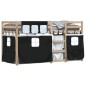 vidaXL Etagenbett mit Vorhängen Weiß Schwarz 90x200 cm Kiefernholz vidaXL Etagenbett mit Vorhängen Weiß Schwarz 90x200 cm Kiefernholz