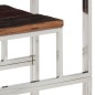 vidaXL Konsolentisch Silbern Edelstahl und Massive Holzschwellen vidaXL Konsolentisch Silbern Edelstahl und Massive Holzschwellen