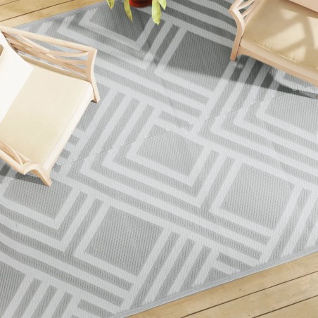 vidaXL Outdoor-Teppich Grau 190x290 cm PP